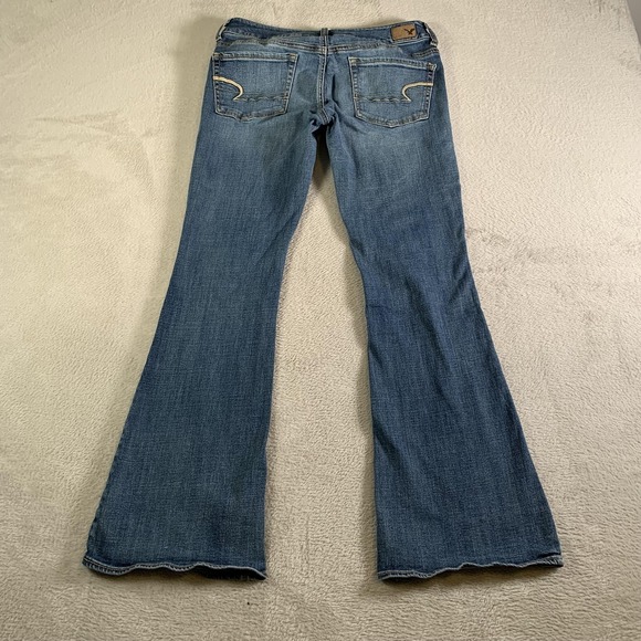 American Eagle Artist Jeans Womens 6 Blue Medium Wash Low Rise Stretch Bootcut - Picture 11 of 13